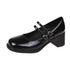 Patent Crossover Mary Jane Block Heel